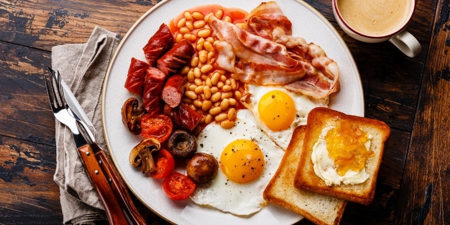 Desayuno típico de Inglaterra